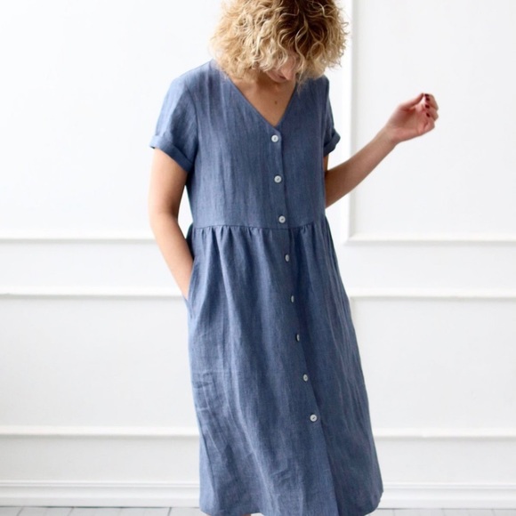 NWT OFFON Linen dress XS - Picture 1 of 7